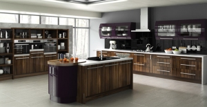 Duleek high gloss tiepolo burgundy kitchen