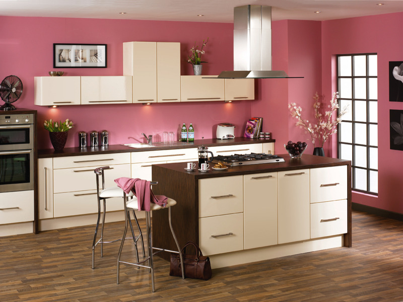 Duleek high gloss cream kitchen
