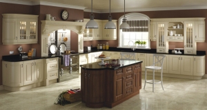 Prague cream dark walnut kitchen